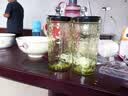 玻璃吸管水杯新款高颜值小熊吸管杯办公室家用钻石杯可爱创意杯子 钻石小熊【绿色】 330ml 实拍图