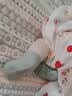 棉奇熊婴儿袜子春秋纯棉袜新生儿6-12月松口无骨中筒袜宝宝秋冬长袜3双 蓝咖橘【高弹松口 纯棉不勒腿】 3双 0-6月 -S-脚长8-10cm 实拍图