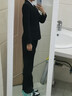 造梦伊人西装女职业女装套装西服工作服正装修身显瘦通勤OL商务面试套装 黑色西装+裤子+灰蓝色衬衫 XL 实拍图
