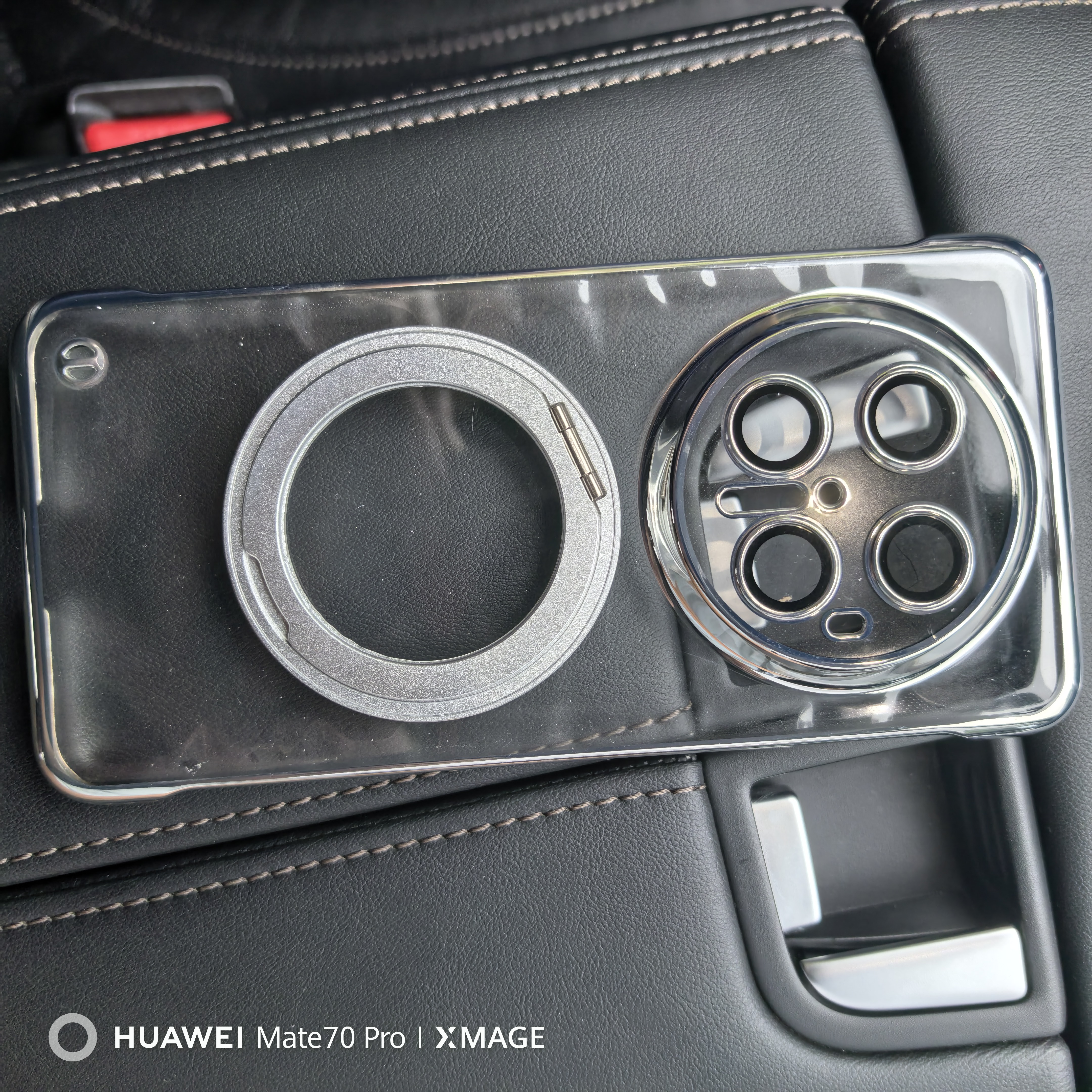 弘卓【360°磁吸旋转支架】适用华为mate70pro手机壳华为mate70pro+保护套电镀无边框超薄简约优雅银 实拍图