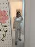嫚熙（EMXEE）睡衣春夏季孕妇装衣服裤子哺乳待产产后月子服家居服套装弹力丝麻 小公主的花园梦-长袖长裤两件套（含哺乳口） L（适穿115-135斤） 实拍图