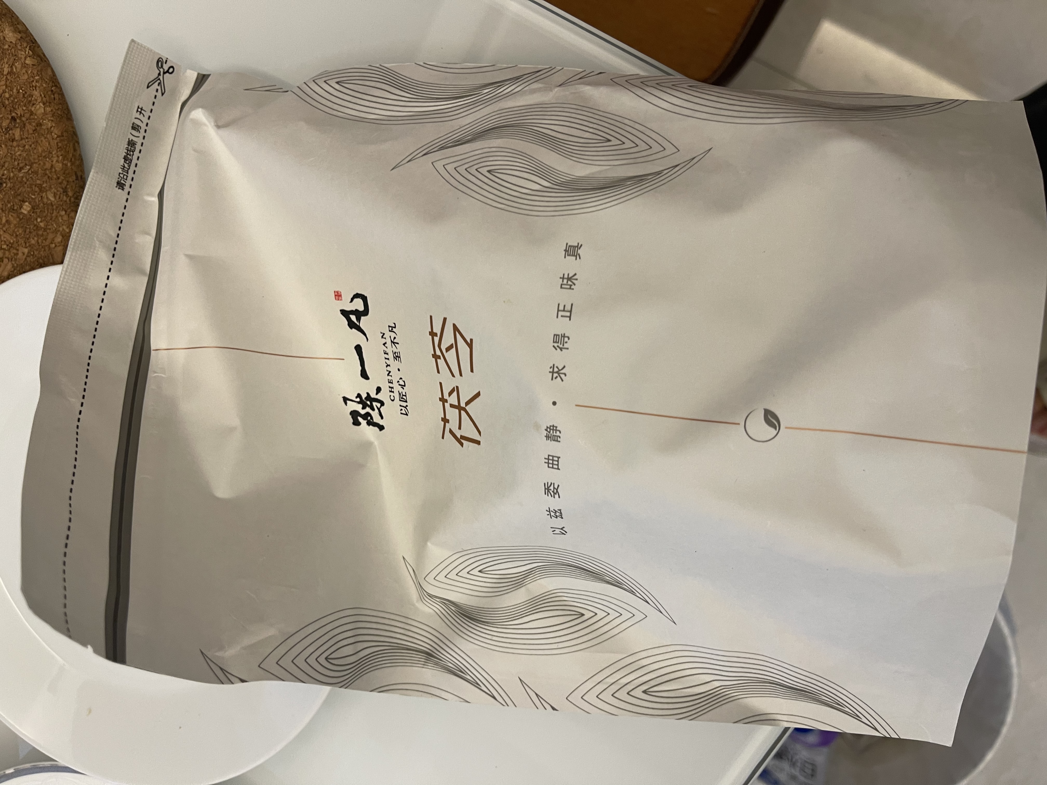 陈一凡茯苓茶500g 当季新货无熏白茯苓块做茯苓粉膏煲汤泡茶养生茶袋装 实拍图
