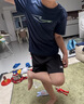 鸿星尔克（ERKE）童装儿童运动短裤男大小童夏季速干透气涤纶五分裤正黑140 实拍图