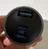 ANKER安克车载充电器67W汽车点烟器快充头转换器三口大功率车充适用华为小米苹果17安卓手机电脑 黑 实拍图