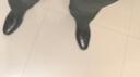 3515强人皮鞋男三接头皮鞋商务正装鞋简约套脚男士皮鞋 黑色 41  实拍图