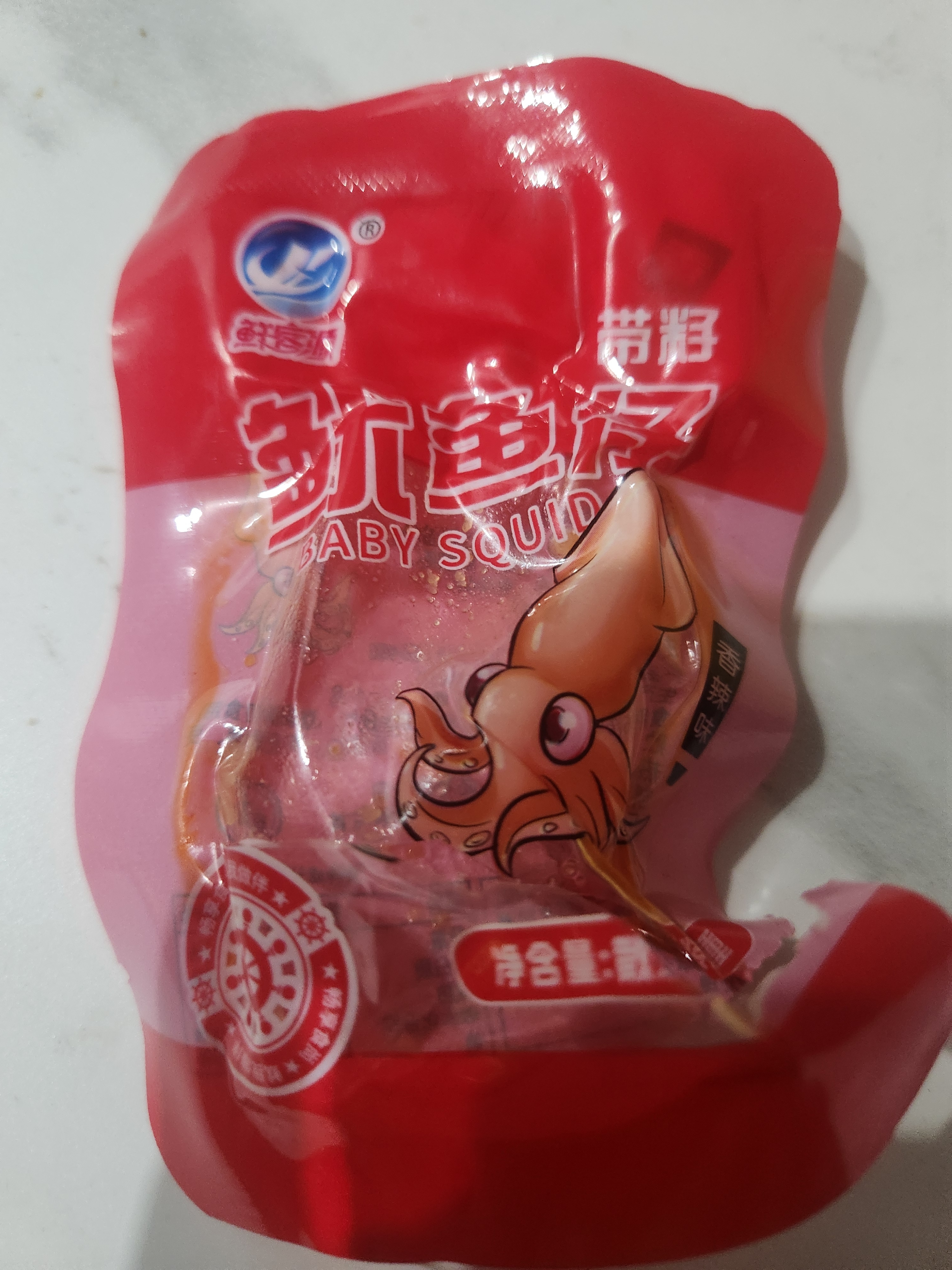舸渡深海满籽鱿鱼仔香辣墨鱼仔即食大个带籽海鲜海味零食爆款小吃解馋 深海捕捞【整箱1斤】香辣鱿鱼仔（个大满籽） 实拍图