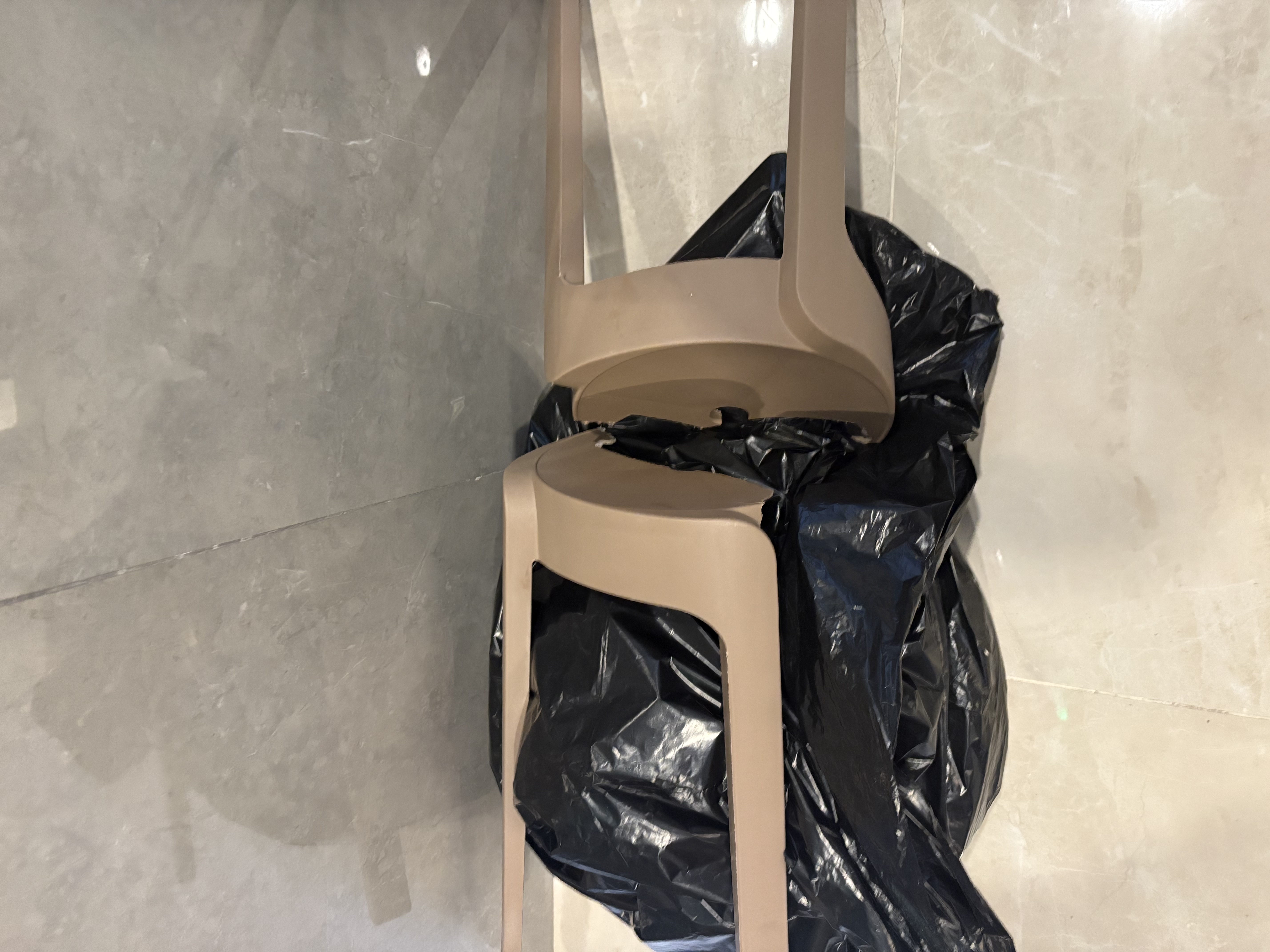 星恺凳子塑料凳子家用可叠放板凳加厚高凳椅子YK081驼2灰2咖白6把 实拍图