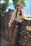 拉夏贝尔美式休闲多口袋弯刀裤女2026新款阔腿工装裤 绿色【常规款】 L 实拍图