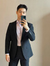 罗蒙（ROMON）纯色商务职业正装男士白衬衫工装男装短袖衬衣男CS72蓝色4XL 实拍图
