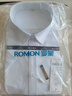 罗蒙（ROMON）纯色商务职业正装男士白衬衫工装男装短袖衬衣男CS72白色3XL 实拍图