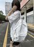 尤克达蒂书包女初中生大容量双肩包ins风小众韩系少女外出高中生学生背包 灰色大号【带波点星星挂件】 实拍图
