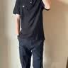 Teenie Weenie Men小熊男装春夏新款短袖男美式凉感网眼舒适纯色刺绣Polo衫上衣 黑色 XL 实拍图