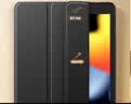 毕亚兹适用ipad 10.2英寸保护套 2021年9/8/7代 通用苹果平板电脑三折支架 智能休眠保护壳 PB179金刚黑 实拍图