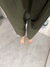 优衣库麻混纺舒适九分裤男装/休闲裤宽松版型26春夏新款482258 56 橄榄色 S 实拍图