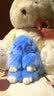 DRACO适用生日礼物装死兔钥匙扣挂件獭兔毛小兔子包挂件挂饰毛绒皮草书 深蓝色 实拍图