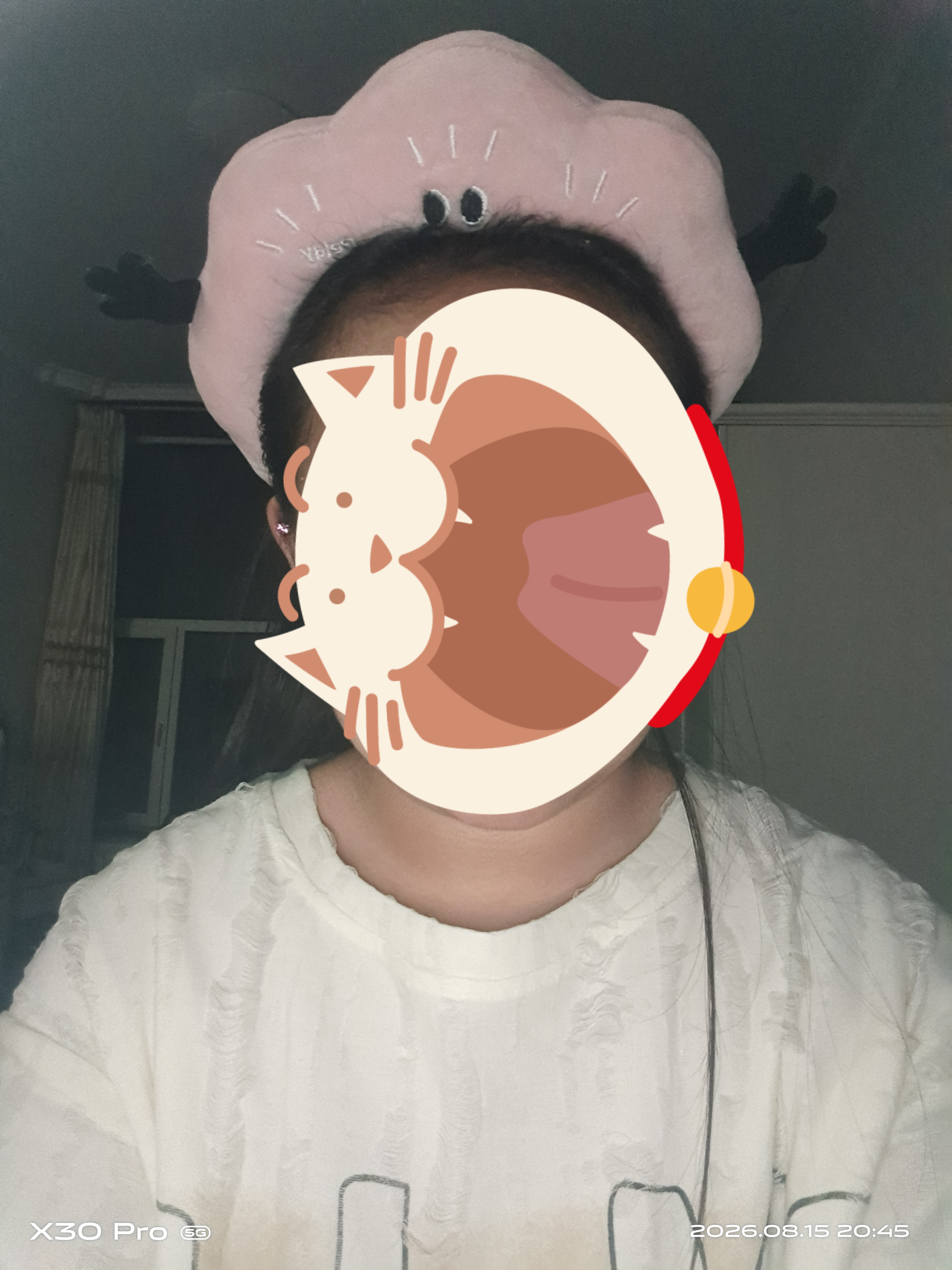 可爱搞怪毛绒发箍女款春夏发箍发卡洗脸敷面膜发箍毛绒卡通发饰 粉色小怪兽 实拍图