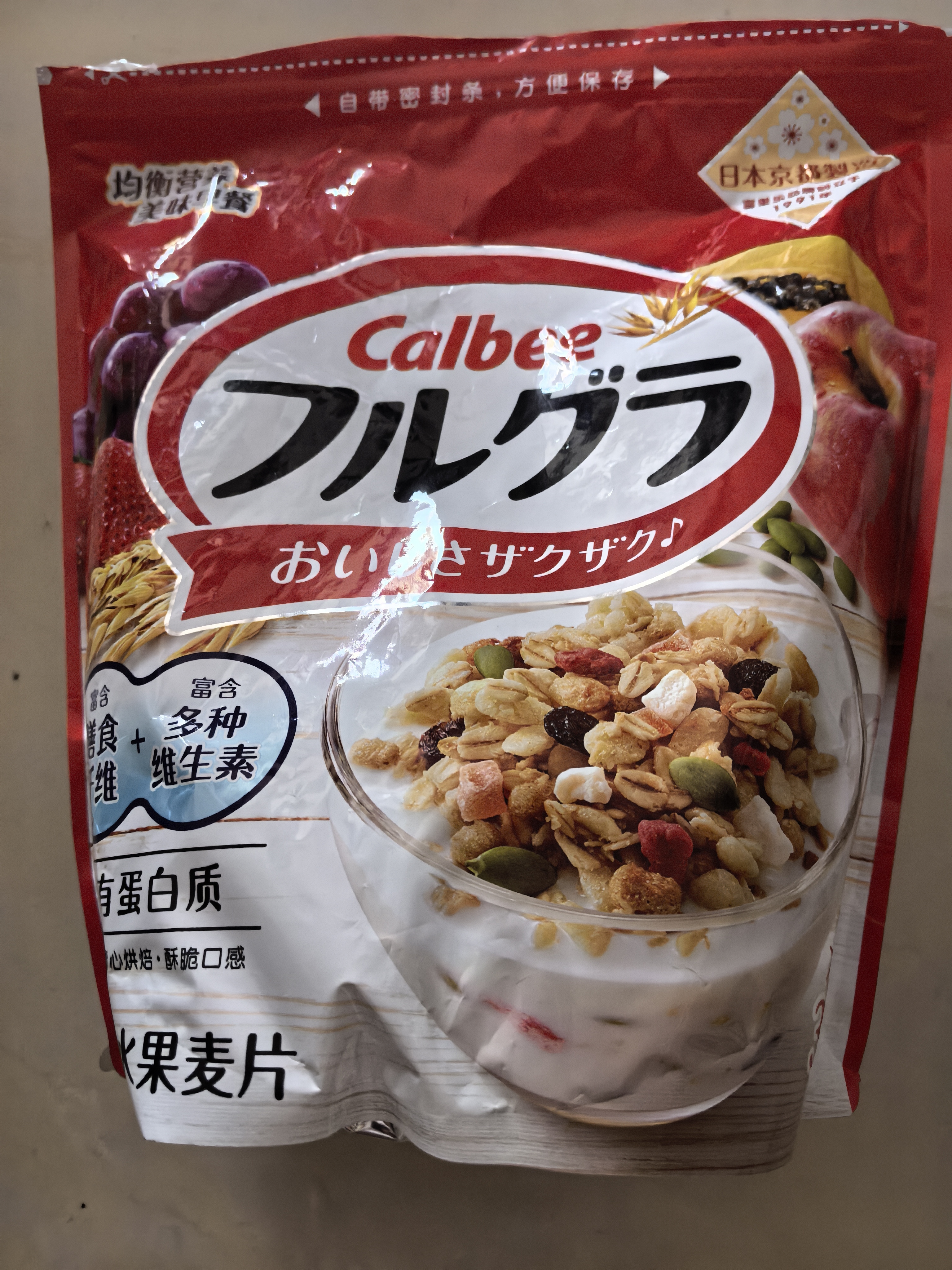 卡乐比（Calbee）原味水果麦片380g 进口非油炸 营养早餐代餐零食 实拍图