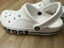 卡骆驰（CROCS）贝雅卡骆班洞洞鞋轻便耐磨一脚蹬休闲鞋女鞋时尚沙滩鞋|205089 白/深蓝-126(含智必星) 37 /38(230mm) 实拍图