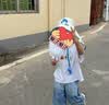 卡尔美（KELME）儿童防晒帽遮阳帽男女童太阳帽防紫外线披风大帽檐夏季海滩渔夫帽 实拍图