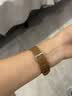 ROMISS适用于iwatch苹果手表表带apple watch S11/10/9/8/7表带意大利荔枝纹真皮腕带高级感轻奢手表链 琥珀棕（小蛮腰女款） (S) 40/41/42表盘通用-银色表扣 实拍图