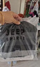 JEEP SPIRIT脖套男冬季加绒男士护颈巾小围脖女两用围巾骑行护脖子保暖套防风 白灰条纹 均码 实拍图