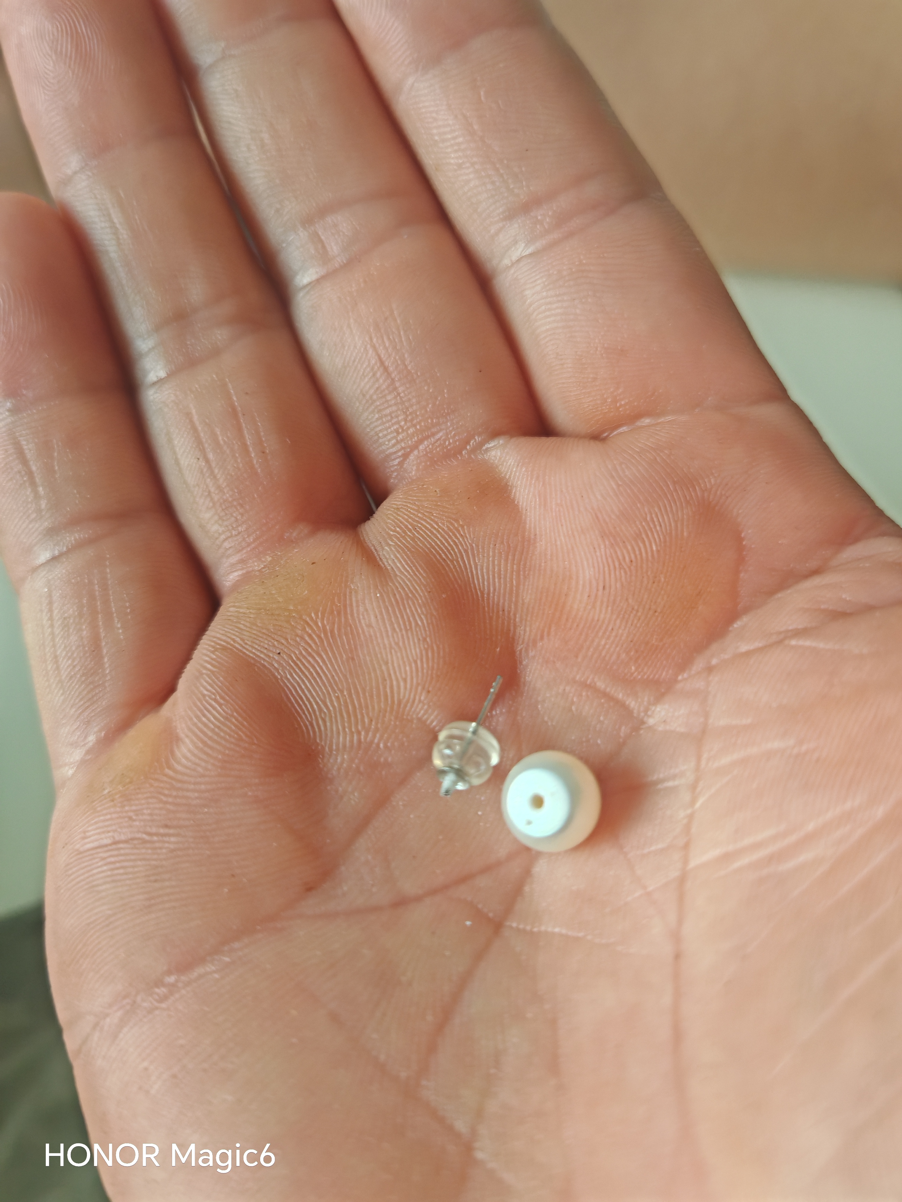 黛米S925银极简系列8-9mm无核淡水珍珠耳钉七夕礼物送女友爱人 实拍图