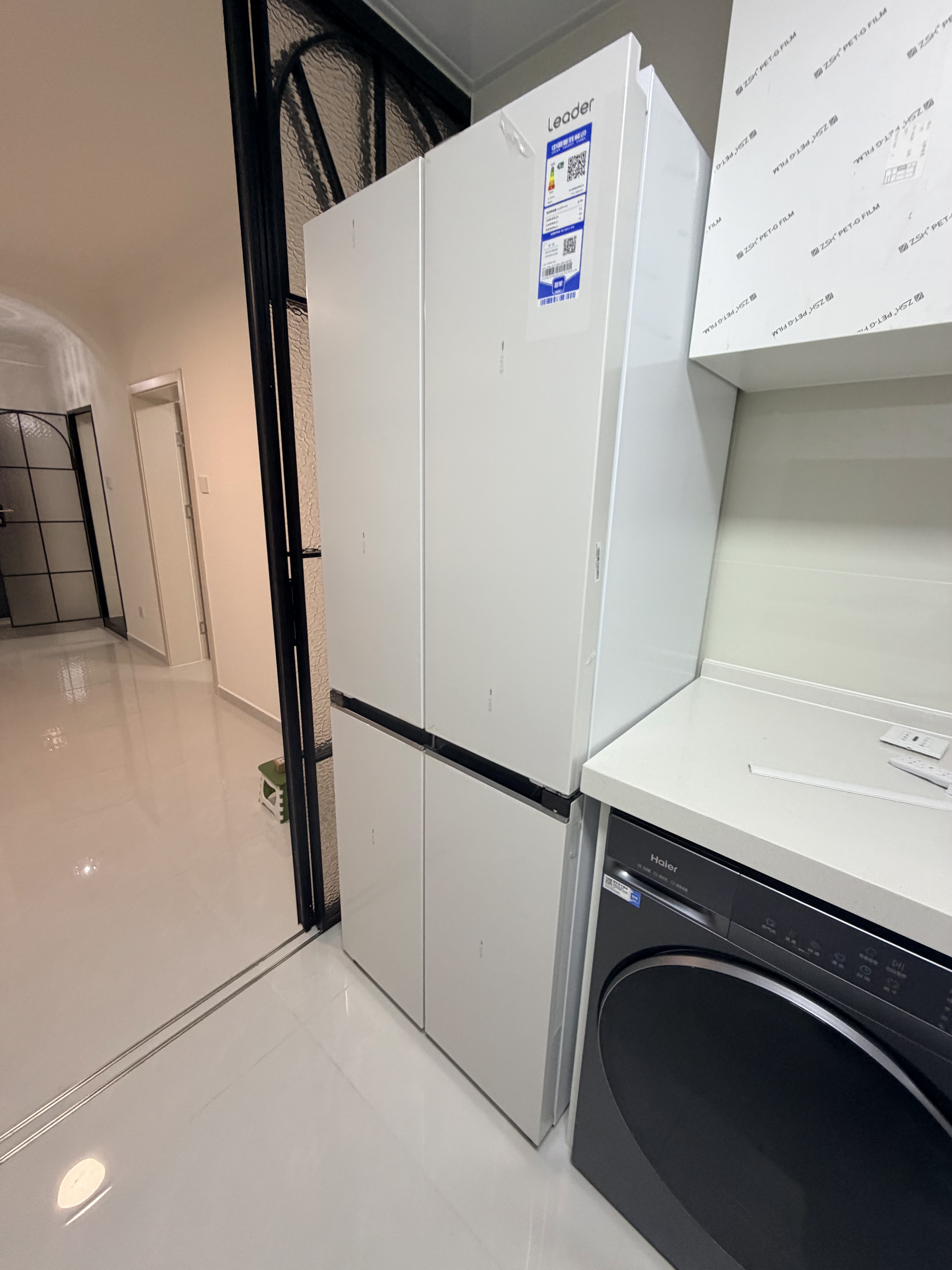 海尔（Haier）冰箱417升十字对开门四门594mm超薄零嵌入70cm宽一级能效双变频家用冰箱leader435系列国家补贴 咨询领优惠【417L+超薄零嵌入+黑金净化】 实拍图