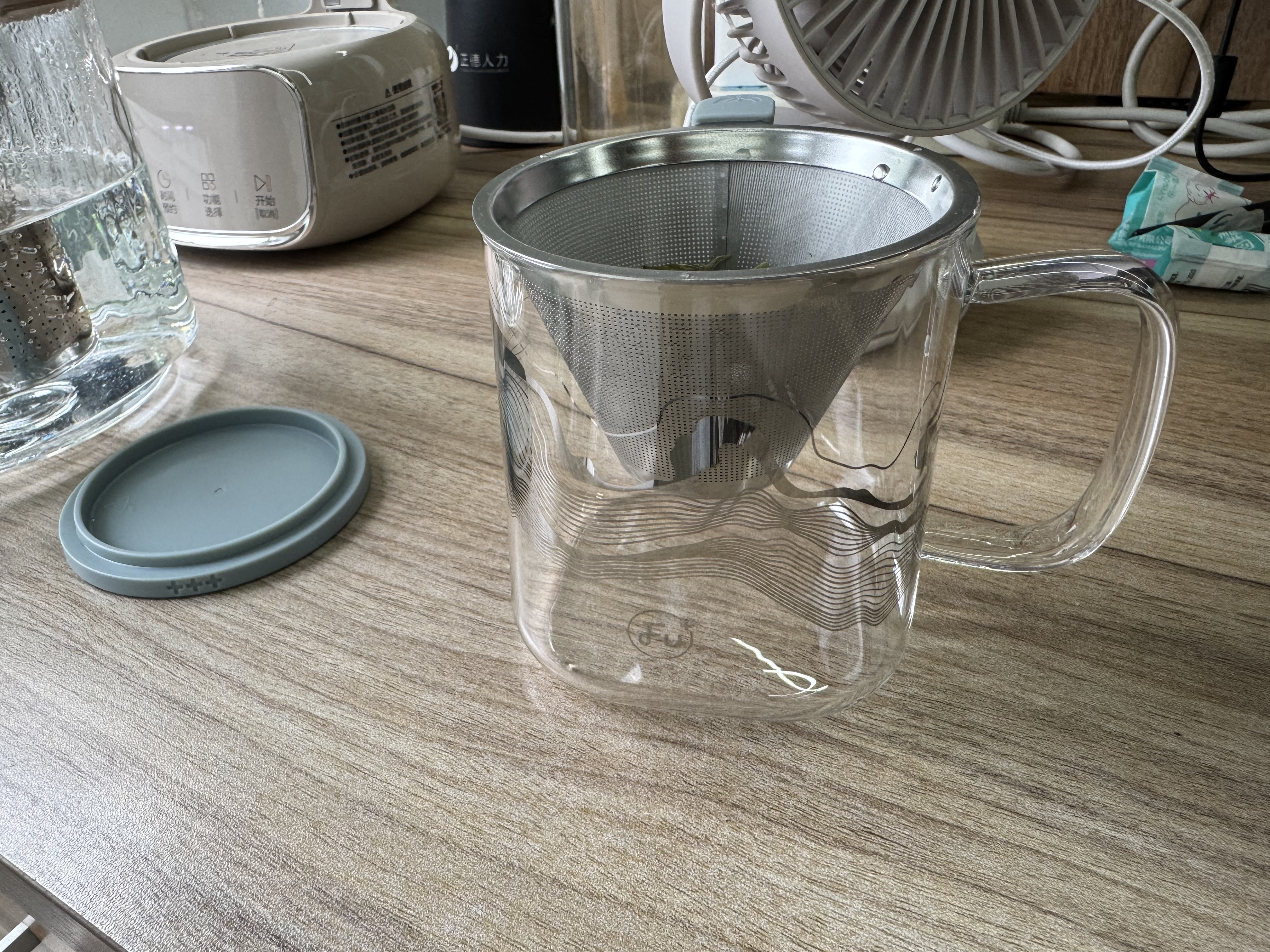 富光·嘉（FU）茶杯高硼硅玻璃杯茶水分离带盖泡茶水杯送人礼物 实拍图