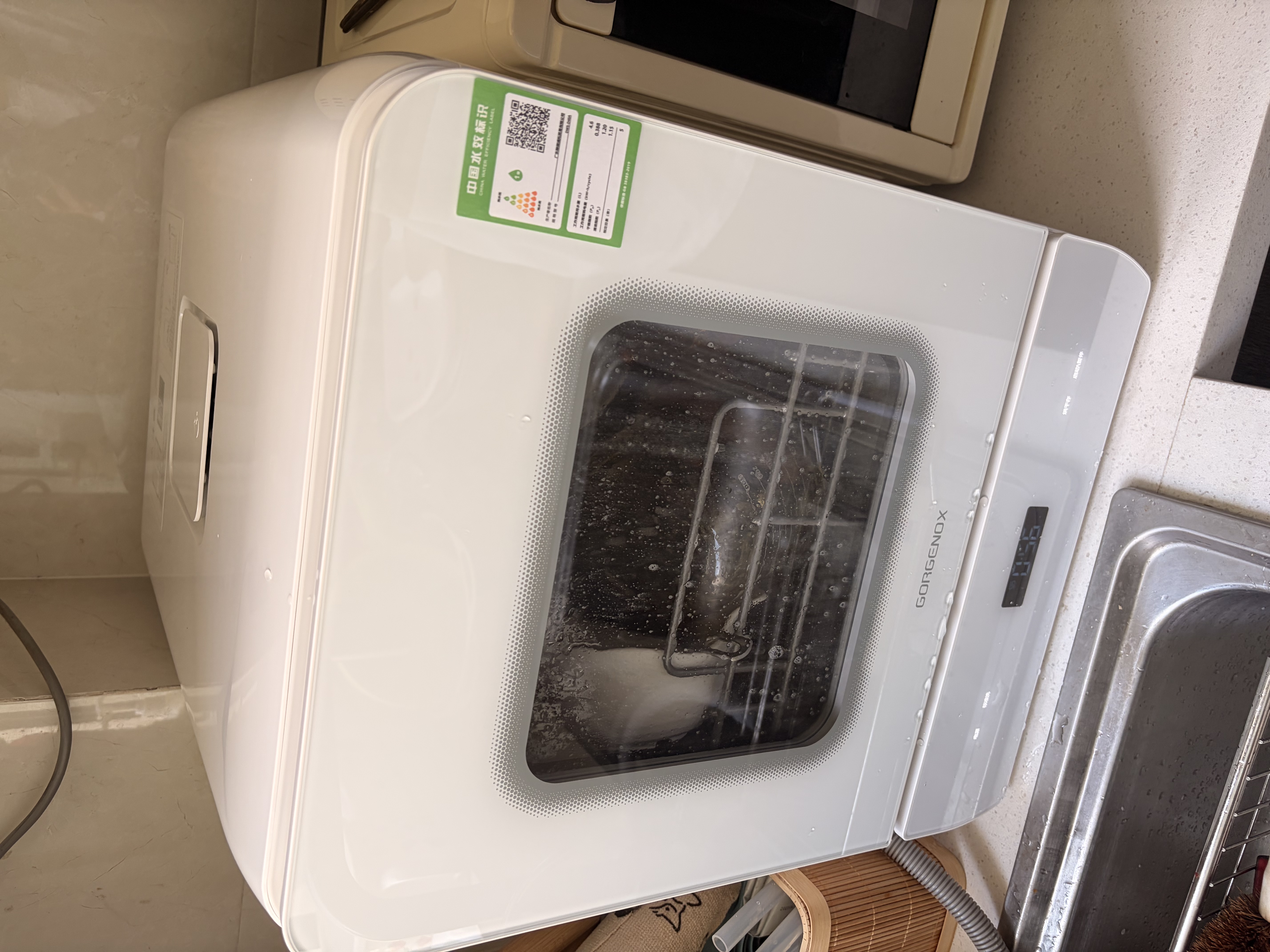 GORGENOX歌嘉诺洗碗机台式5套家用母婴刷碗洗消烘存一体小型软水系统热风烘干UV除菌DW5-D40A 实拍图