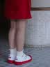 牧童幼儿园鞋春秋款室内鞋男童包头防撞学步鞋女宝宝小白鞋 英伦红30 实拍图