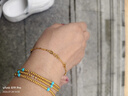 中国黄金（CHINA GOLD）双层满天星黄金手链女999足金七夕情人节礼物送女朋友老婆 金重约2.1g【足金手链】 实拍图