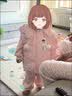 G.duck小黄鸭女宝宝秋装女童套装一岁婴儿衣服小女孩春秋休闲卫衣两件套 粉红色l两件套 90 尺码1~2岁【 80-90cm】 实拍图