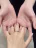 唯一（Winy）施华洛世奇锆999纯银情侣对戒男女款戒指一对求婚七夕情人节礼物 实拍图