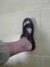 稻草人头层牛皮沙滩凉鞋男士透气套脚拖休闲 棕色 38 实拍图