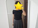 优衣库宽褶中裙女装/半身裙裙子488364 490693 488364/08深灰色 M 实拍图