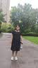 婧麒（JOYNCLEON）孕妇连衣裙夏款法式宽松小黑长裙子遮肚子孕妇装 黑XL Jly156790 实拍图