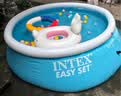 INTEX碟形婴幼儿充气游泳池 户外儿童玩具水池大家庭加厚泳池 28101 实拍图