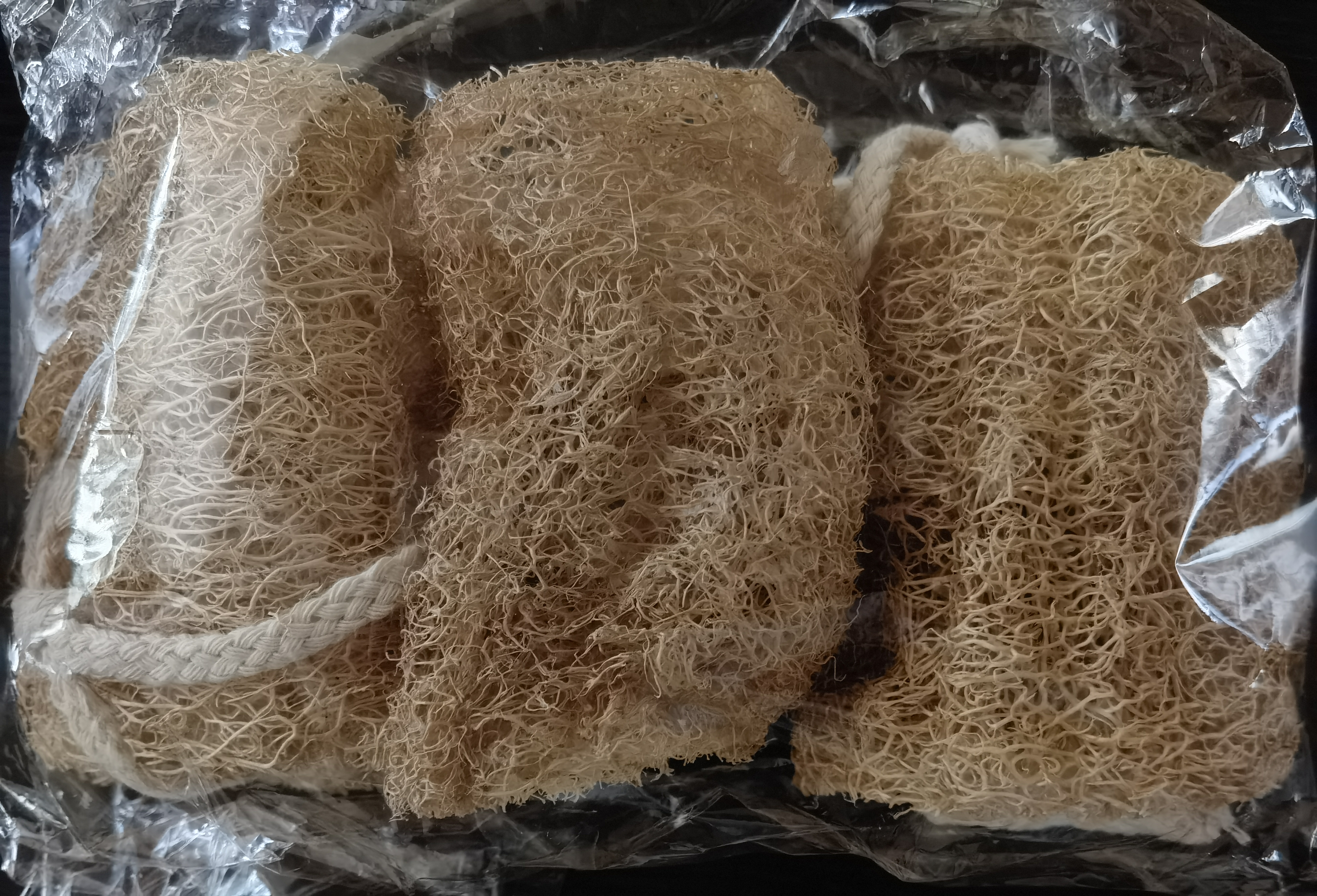 姊妹花 洗碗锅刷 丝瓜瓤刷碗刷锅神器 厨房水槽灶台清洁刷丝瓜络段装3只 实拍图