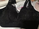 华婷露（Huatinglu）两种厚度超薄内衣女中薄款文胸无痕微聚拢睡眠胸罩兔耳朵内衣显小 中薄款-性感黑 2XL （适合40/90BC） 实拍图