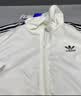 adidas复古风休闲梭织立领夹克外套男女秋季阿迪达斯官方三叶草   亮白   S 实拍图