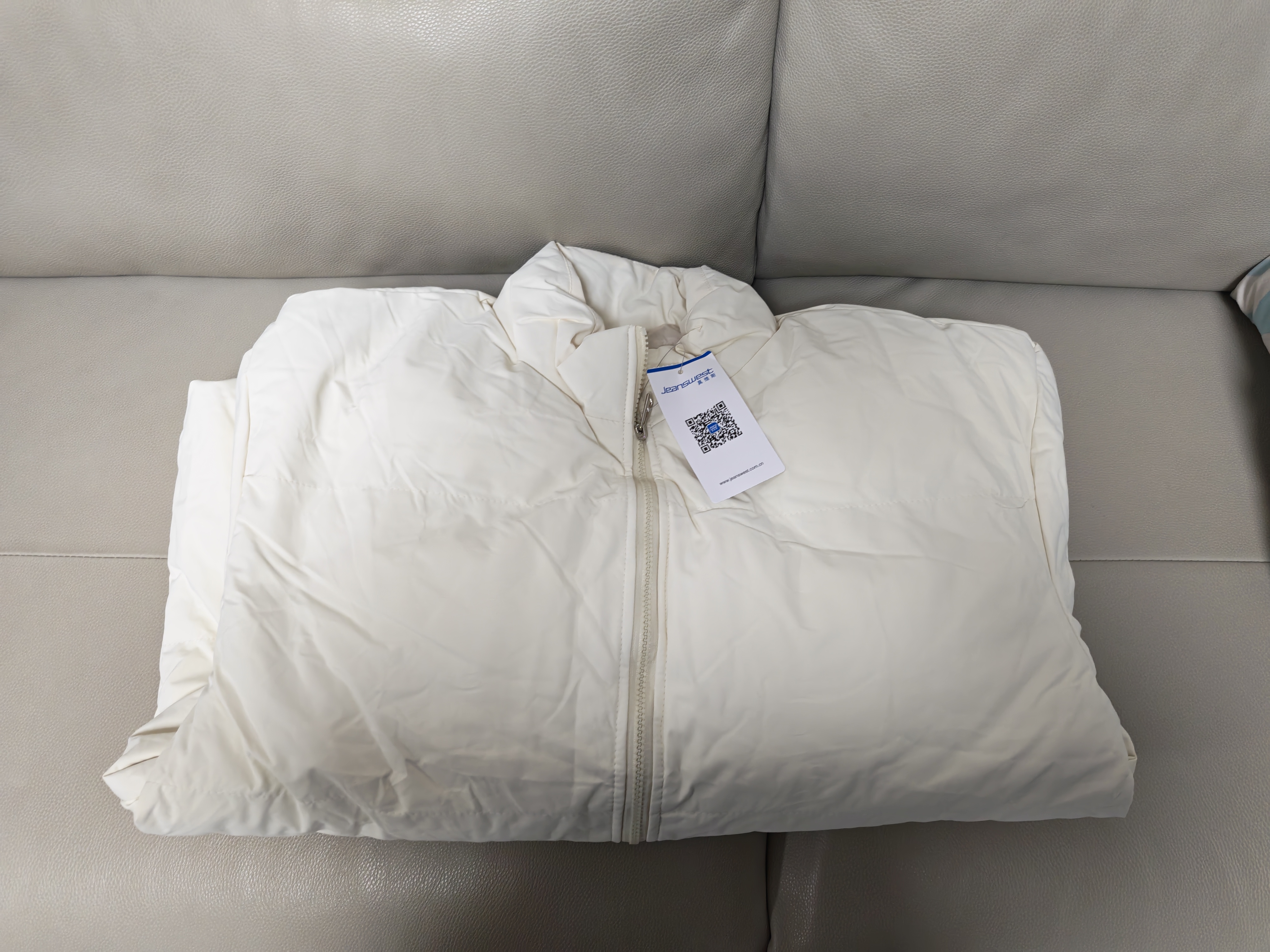 真维斯（Jeanswest）冬季保暖面包服棉服男女同款2026新款加厚百搭棉袄情侣款棉衣外套 米白 纯色 2XL 实拍图