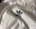 adidas复古风休闲梭织立领夹克外套男女秋季阿迪达斯官方三叶草   亮白   L 实拍图