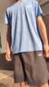 361°童装 儿童套装夏男女童弹力透气速干运动针梭套装 蓝175 实拍图
