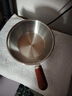 特厚不锈钢平底锅奶锅电磁炉通用不粘锅辅食锅汤锅煮锅蒸锅汤锅 胡桃木锅17cm 实拍图