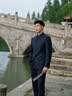 吉约蒙（G·MONS）【新中式】新款西服套装男立领中山装藏青商务礼服新郎结婚西装 藏青色（上衣+裤子） 50 晒单实拍图