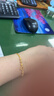 周大福甜蜜心形金珠黄金手链女16.25cm约4.9g EOF63生日礼物 实拍图