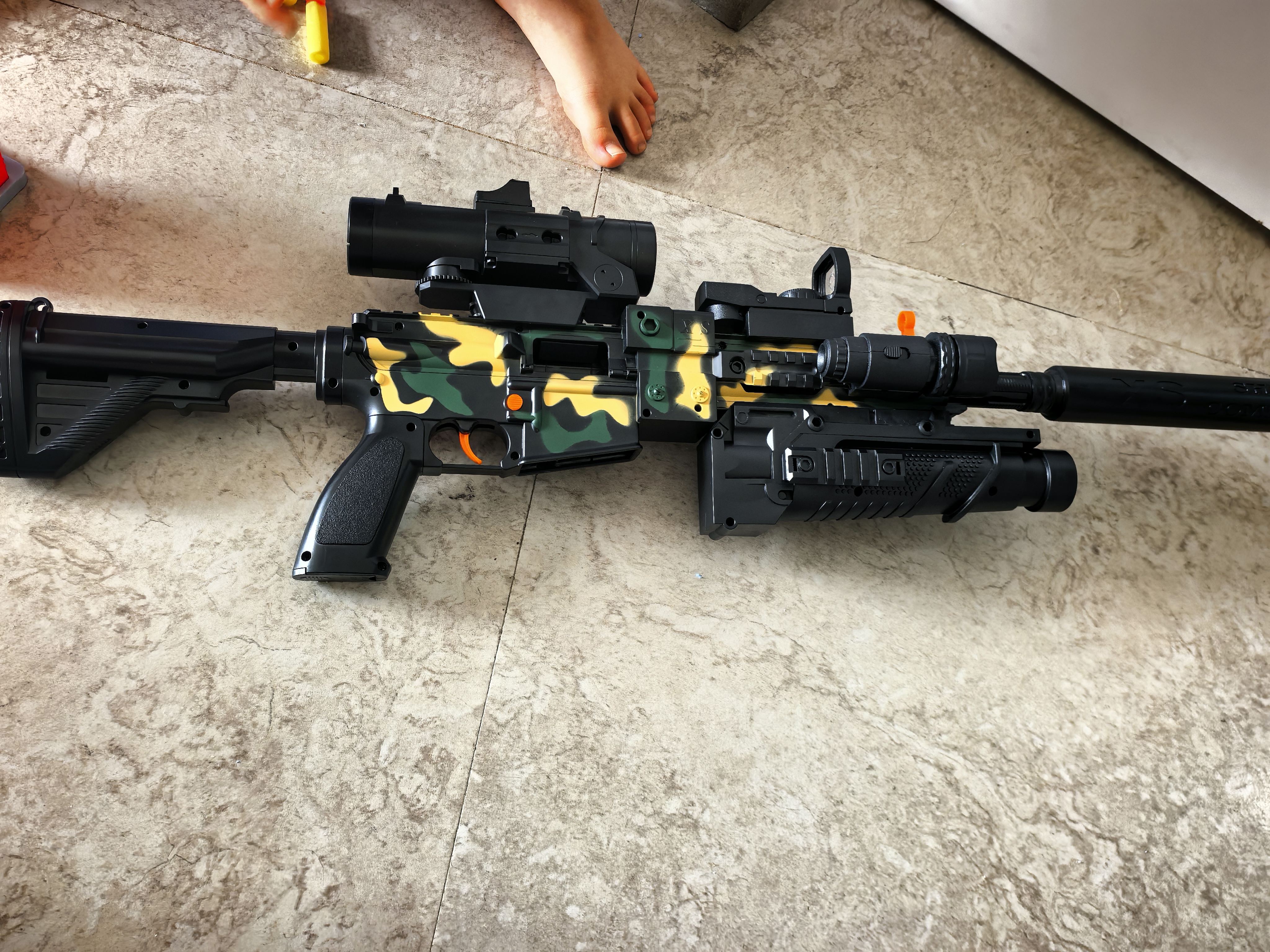 鸿趣儿童玩具枪电动满配M416突击步枪m4软弹枪吃鸡玩具男孩生日礼物 实拍图