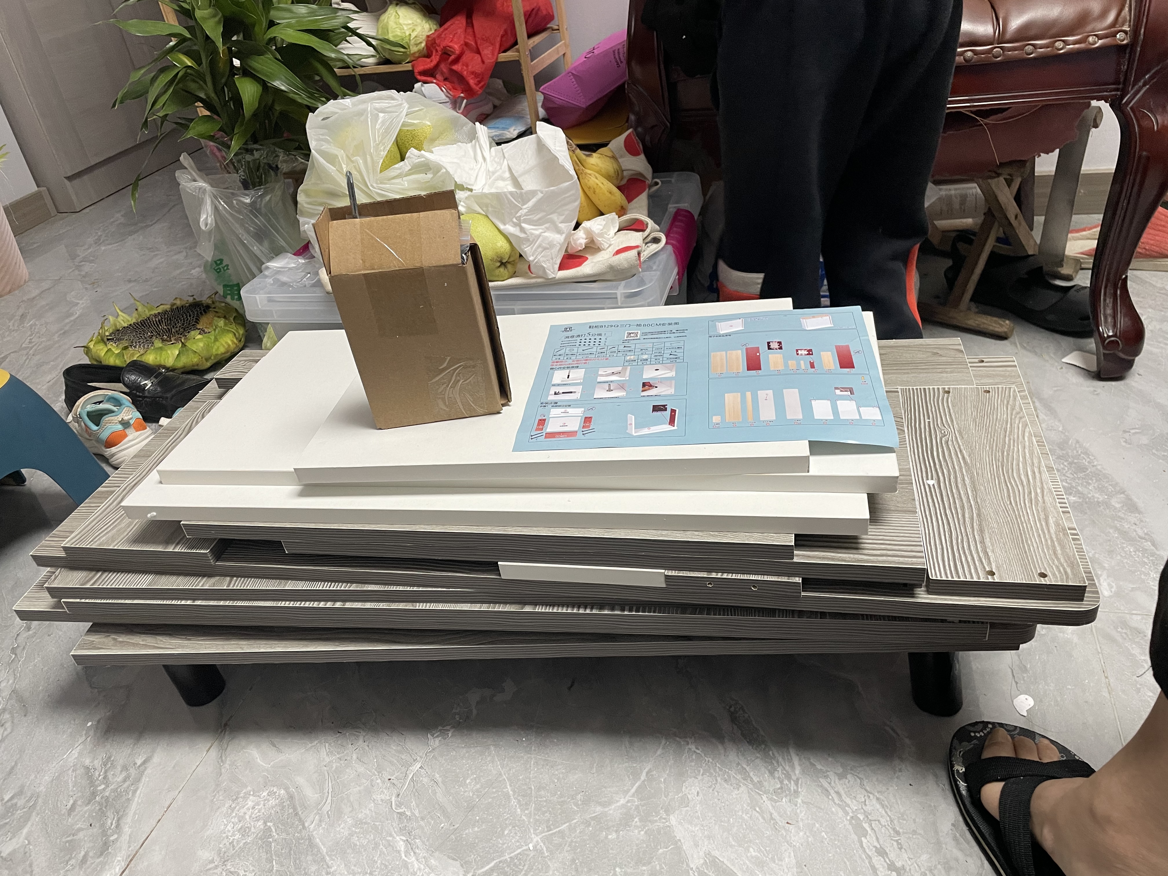立太（LEADTEK）鞋柜门口入户收纳柜大容量一体靠墙玄关柜多层家用收纳架小型鞋架 【防水防潮防晒-ENF级欧松板】80-32-100CM莫兰迪色 实拍图