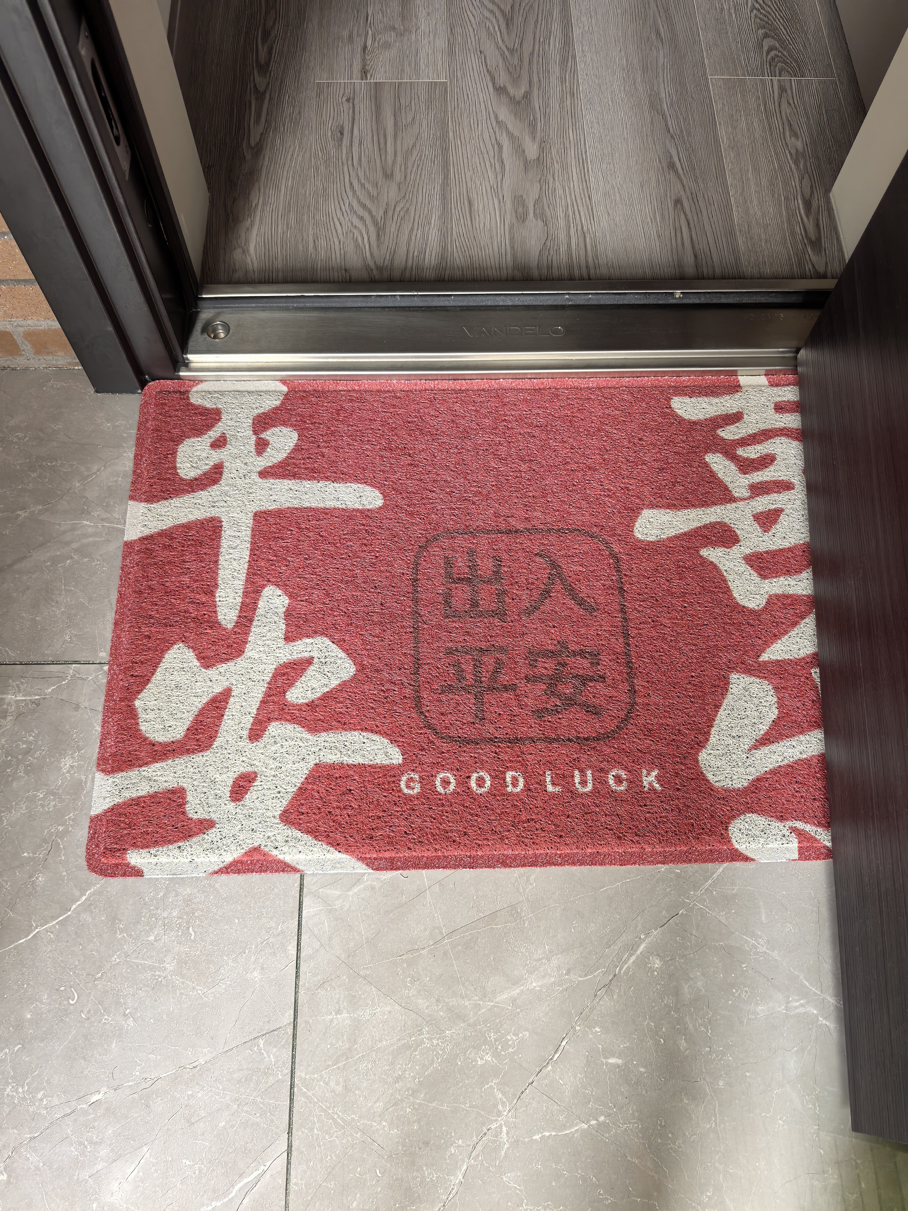 大江入户地垫进户门红色喜庆地毯出入平安门垫丝圈脚垫60x90cm 实拍图