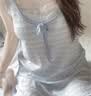 古今（GUJIN）性感甜美带胸垫吊带睡衣女秋冬蕾丝家居服睡裤可外穿两件套XL 实拍图